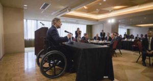 Governor Abbott speaking to the Jetro Executives in Tokyo, Japan