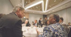 Governor Abbott talks with U.S. Consul General Karen Kelley in Osaka, Japan