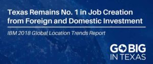 Texas remains No.1 in job creation in 2018 Global Location Trends Report