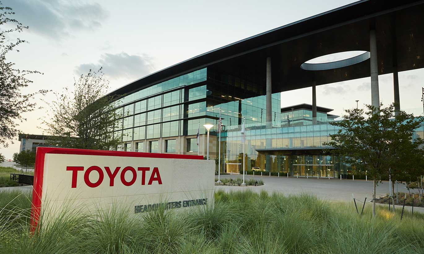 The Toyota entrance sign